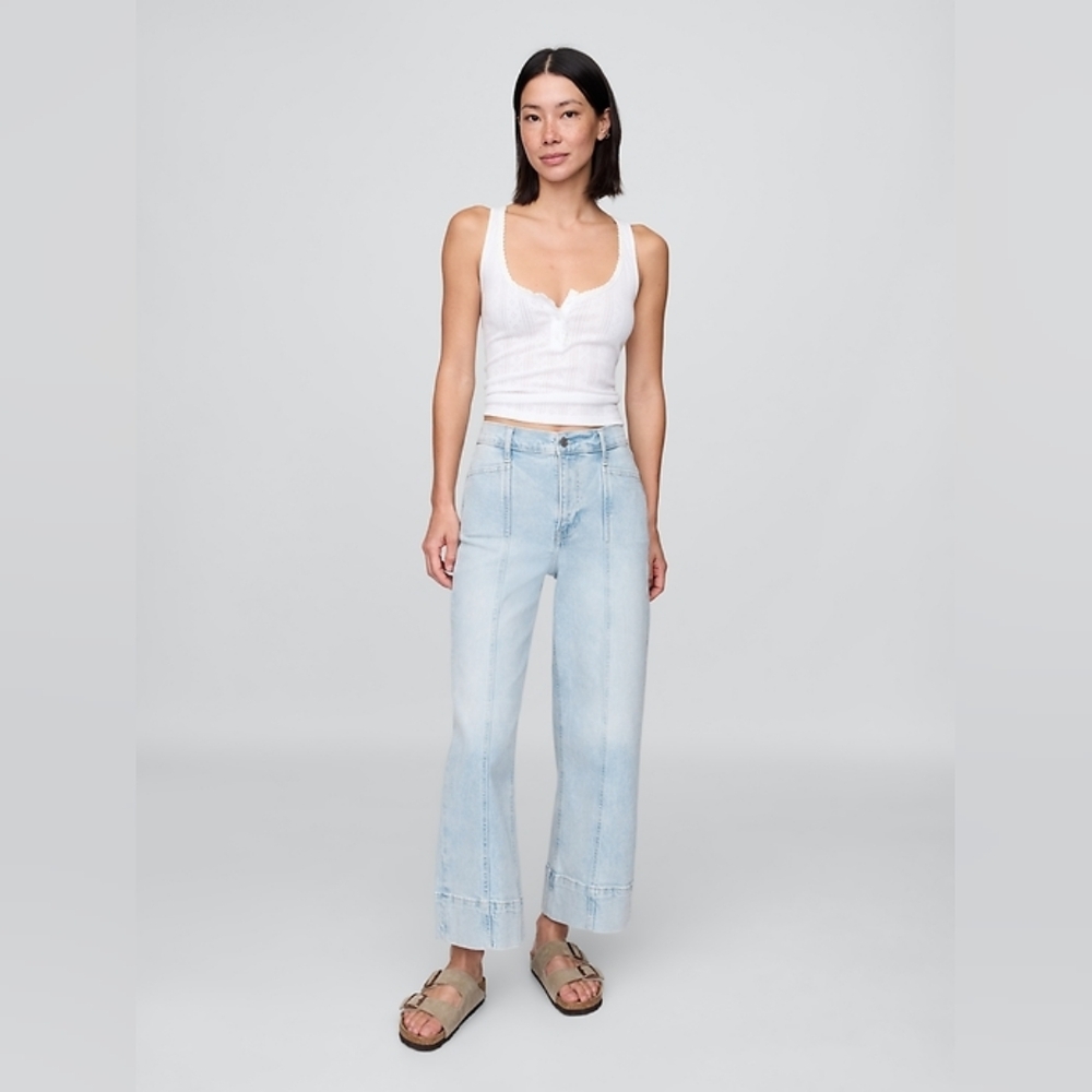 GAP High Rise Strike Wide Leg Ankle Jeans Size 18 (34)